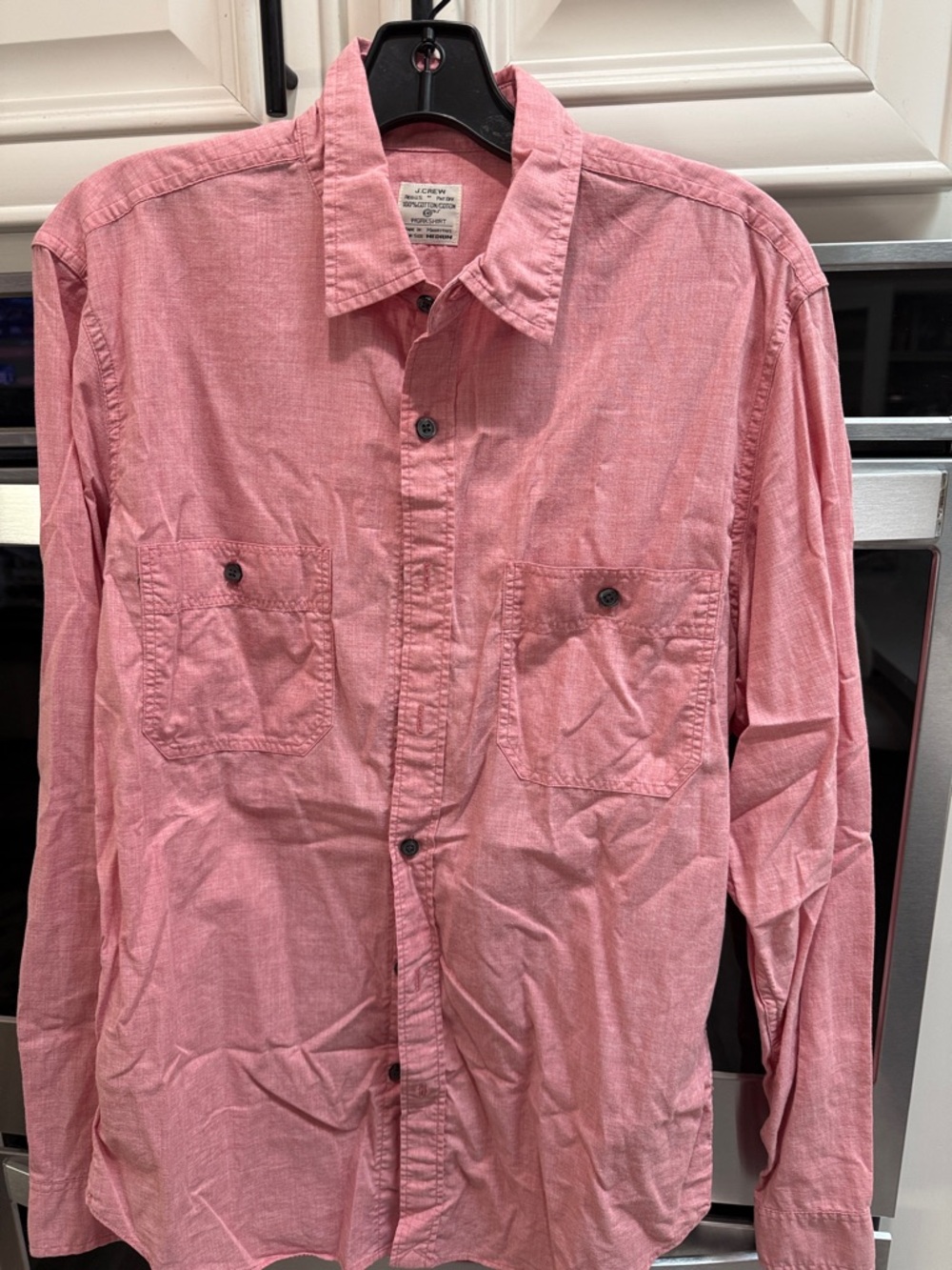 J. Crew Men’s Pink Long-Sleeve Button-Down Shirt